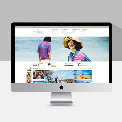 韓國風(fēng)素雅灰白色調(diào)婚紗攝影網(wǎng)站模板